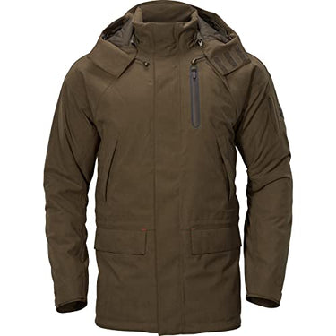 Härkila Driven Hunt HWS Insulated Jacke - Gefütterte Jagdjacke für die Drückjagd - Wasserdichte Jacke für die Jagd mit abnehmbarer Kapuze, im Sale